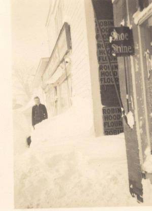 In front of Mitchell's Grocery, which was at 1217 4th St. at this time