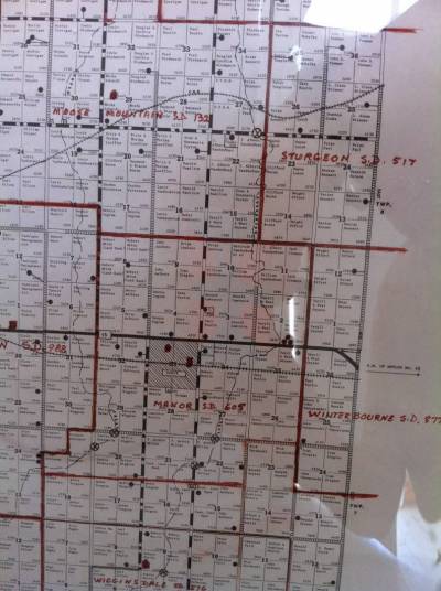 Manor School District #605, 1985 map