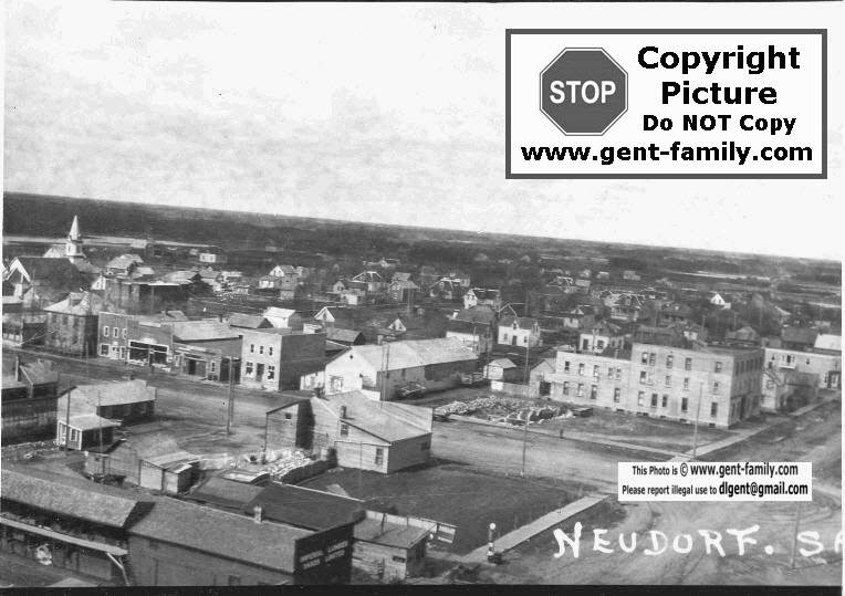 Main St with Hotel on right corner, looking SW